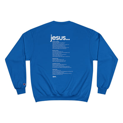 Champion Sweatshirt with Inspirational Message | Cozy Religious Apparel for Spiritual Growth, Faith-Based Gift, Unisex Fashion