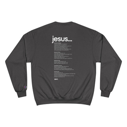 Champion Sweatshirt with Inspirational Message | Cozy Religious Apparel for Spiritual Growth, Faith-Based Gift, Unisex Fashion