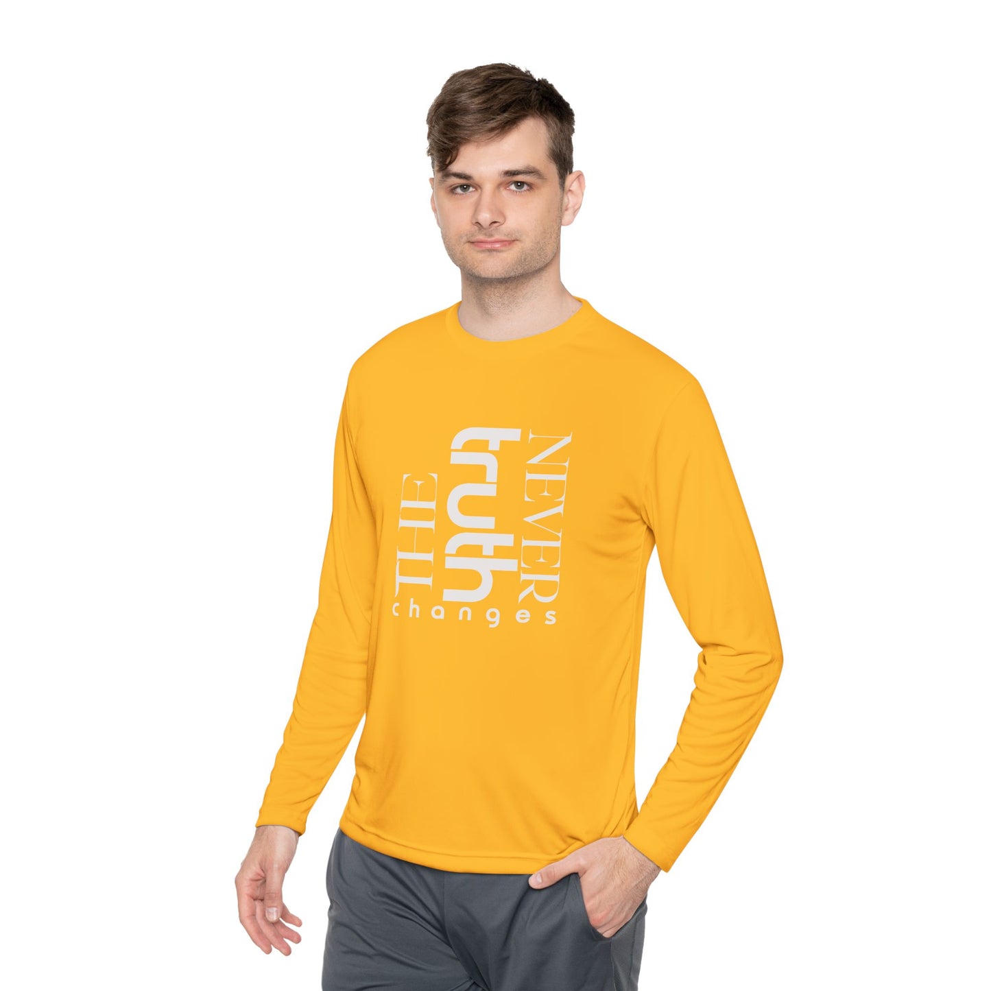 Inspirational Unisex Long Sleeve Tee - 'Truth Never Changes', Faith Apparel, Gifts for Believers, Christian Clothing, Everyday Wear