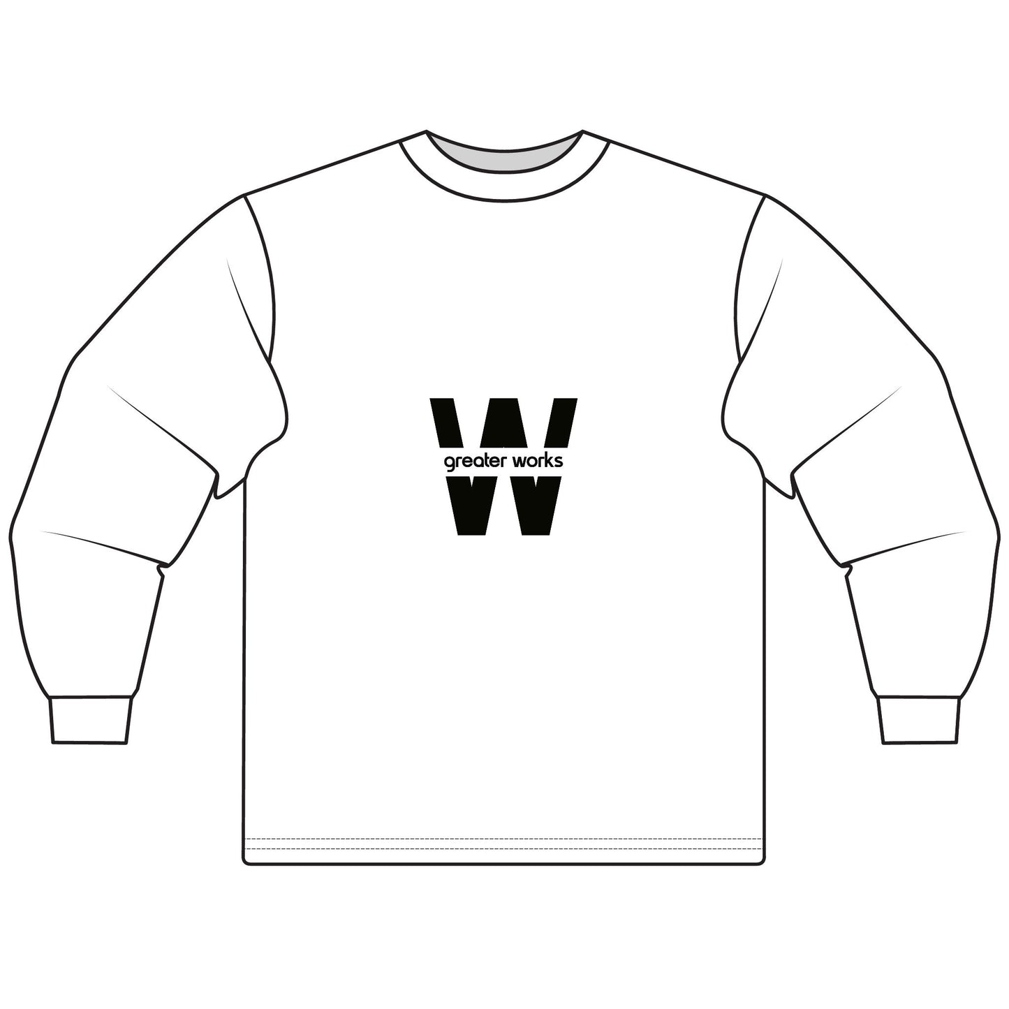 Stylish Unisex Long Sleeve T-Shirt with 'W' Design, Casual Wear, Gift for Him/Her, Inspirational Quote Tee, Everyday Comfort