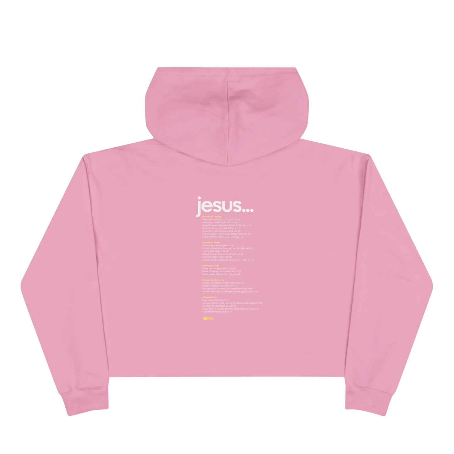 Faith-Inspired Crop Hoodie - WRKS Design, Comfortable Streetwear, Inspirational Gift, Stylish Layering, Daily Wear, Religious Apparel