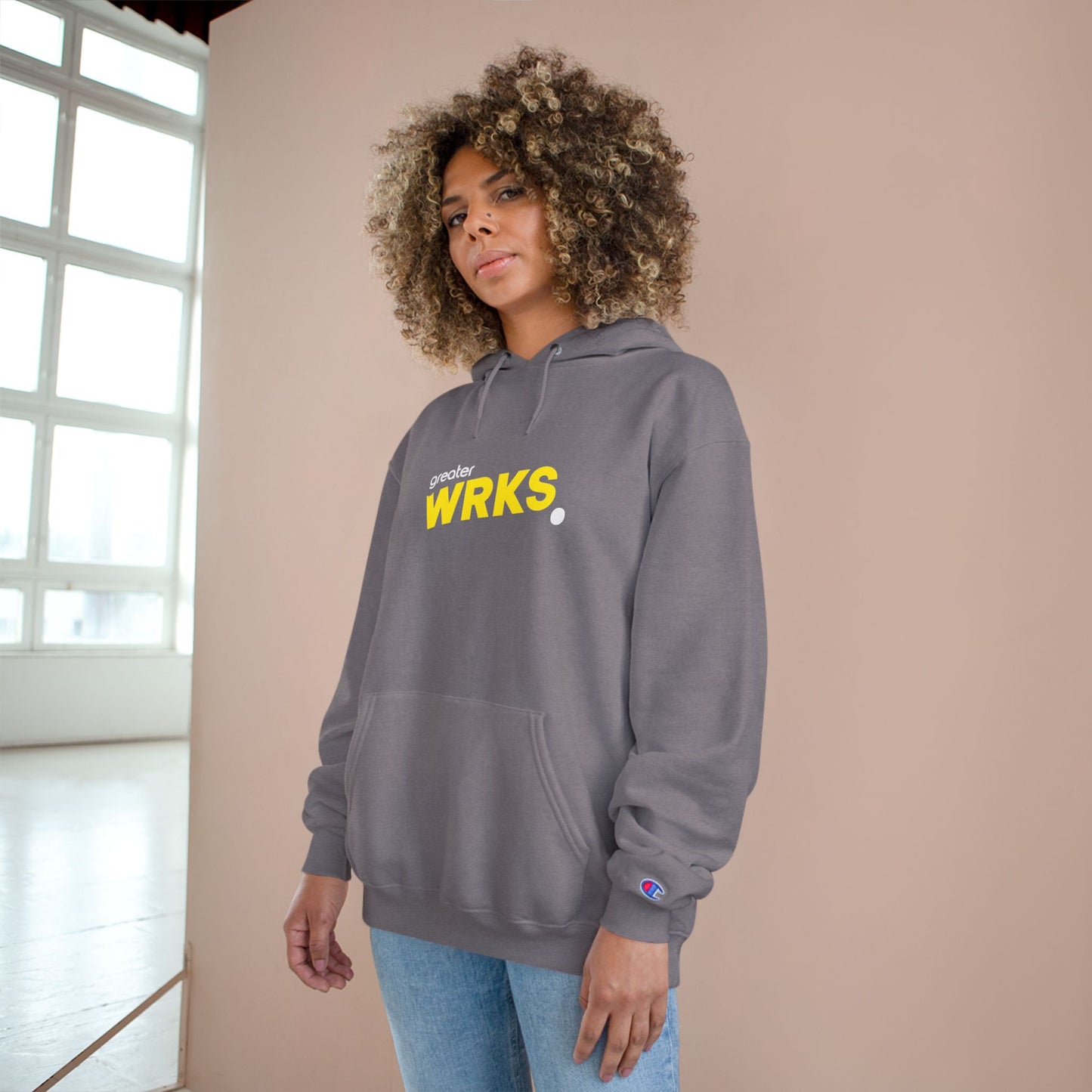 Stylish WRKS Hoodie - Trendy Champion Apparel for Everyday Comfort, Casual Wear, Gift for Friends, Streetwear Fashion, Cozy Layering