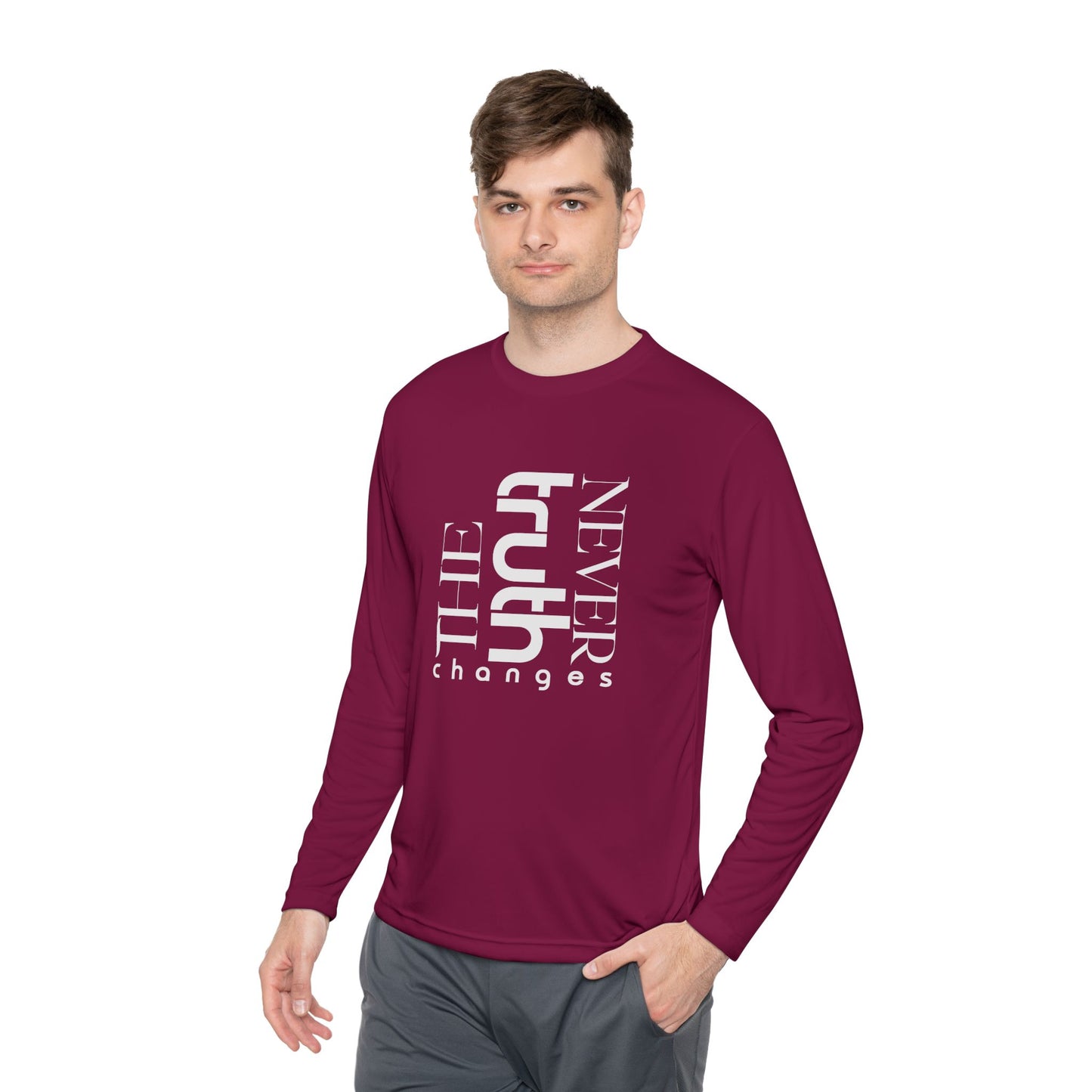 Inspirational Unisex Long Sleeve Tee - 'Truth Never Changes', Faith Apparel, Gifts for Believers, Christian Clothing, Everyday Wear