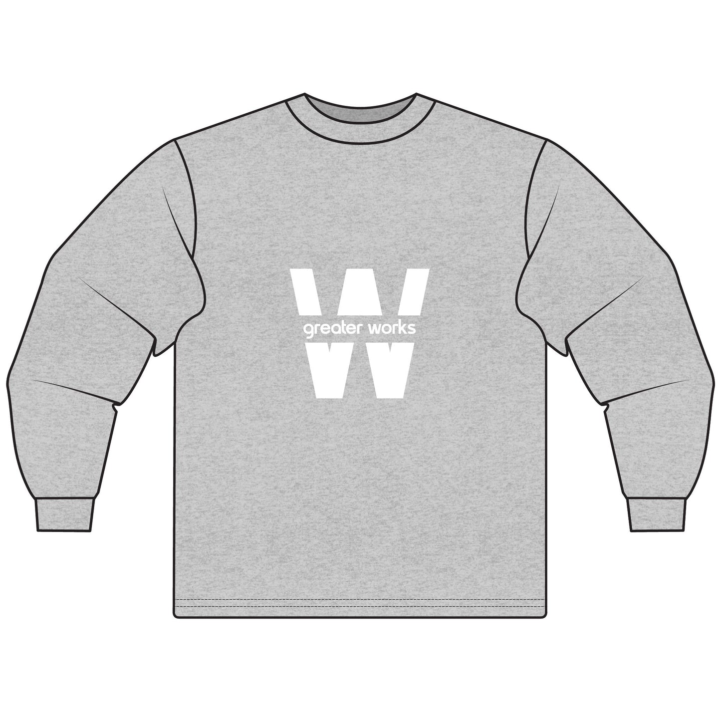 Stylish Unisex Long Sleeve T-Shirt with 'W' Design, Casual Wear, Gift for Him/Her, Inspirational Quote Tee, Everyday Comfort