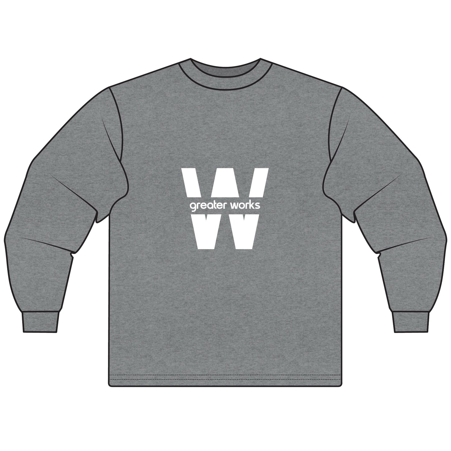 Stylish Unisex Long Sleeve T-Shirt with 'W' Design, Casual Wear, Gift for Him/Her, Inspirational Quote Tee, Everyday Comfort