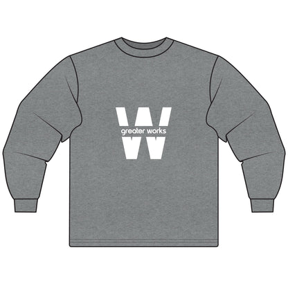 Stylish Unisex Long Sleeve T-Shirt with 'W' Design, Casual Wear, Gift for Him/Her, Inspirational Quote Tee, Everyday Comfort
