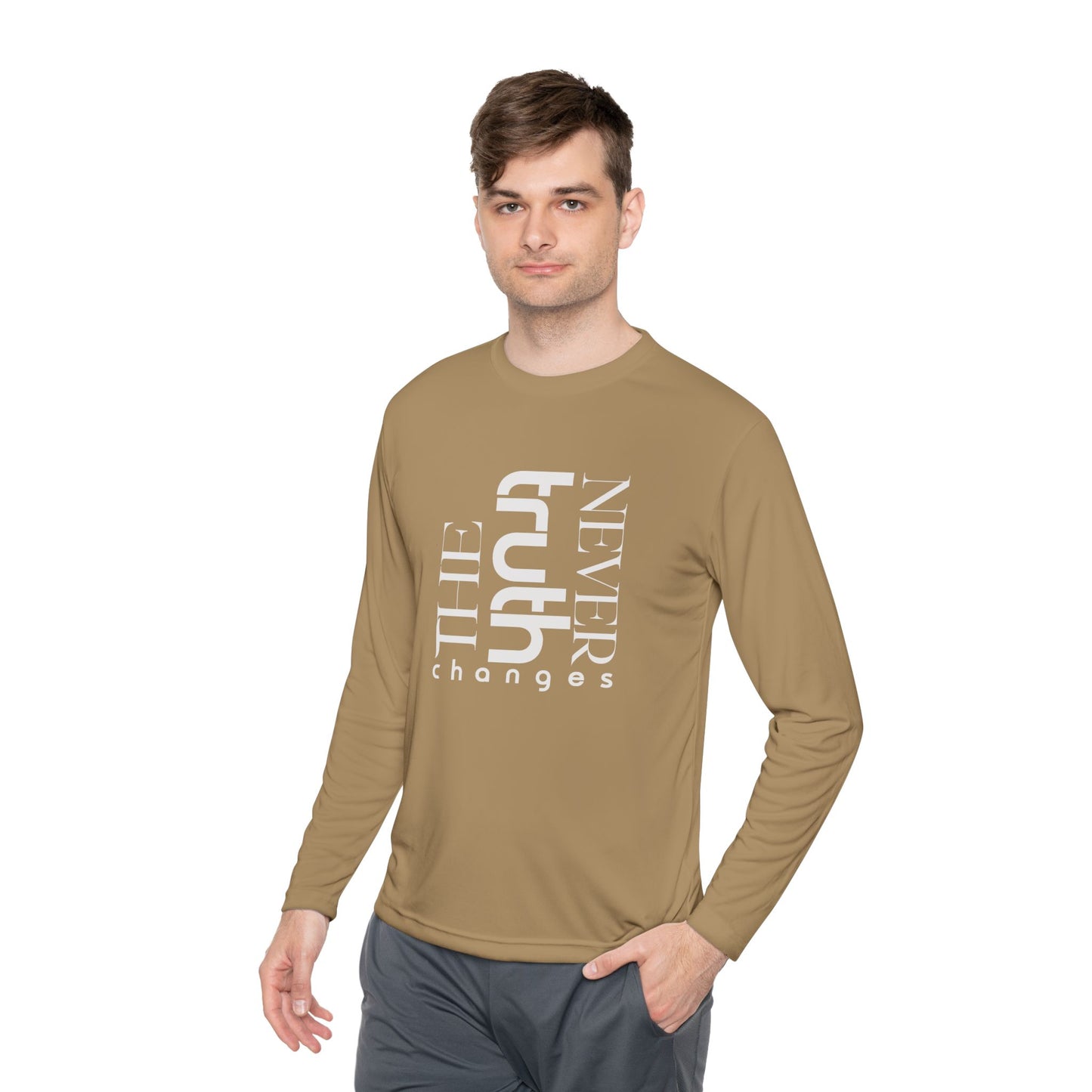 Inspirational Unisex Long Sleeve Tee - 'Truth Never Changes', Faith Apparel, Gifts for Believers, Christian Clothing, Everyday Wear