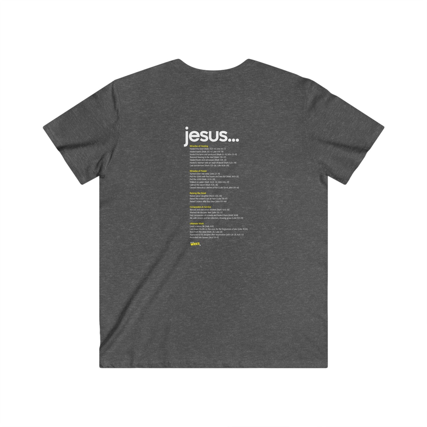 Modern Christian V-Neck Tee - Greater WRKS, Inspirational Apparel for Men, Faith-Based Gift, Casual Wear, Church Events, Unique Style