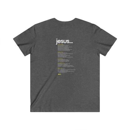Modern Christian V-Neck Tee - Greater WRKS, Inspirational Apparel for Men, Faith-Based Gift, Casual Wear, Church Events, Unique Style