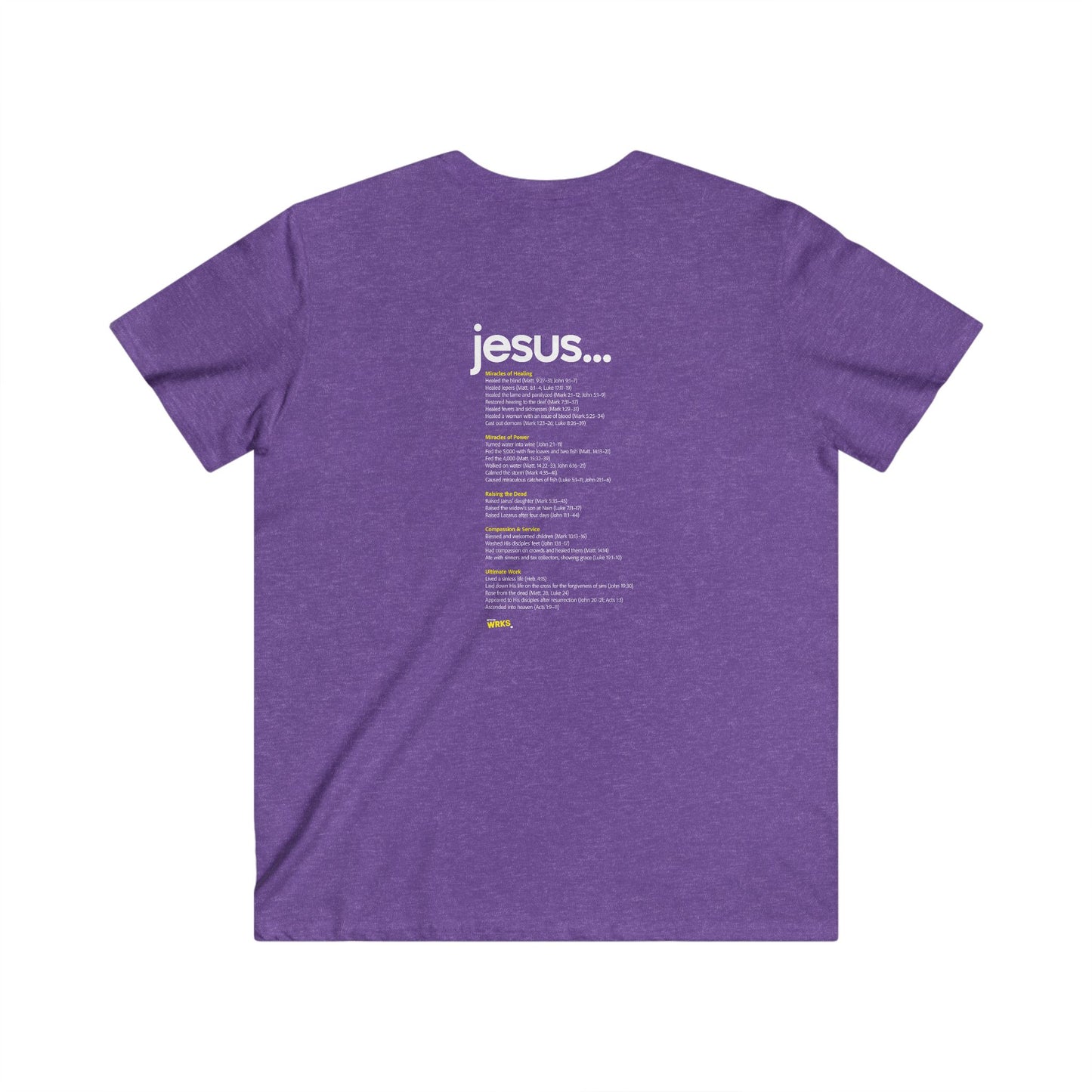 Modern Christian V-Neck Tee - Greater WRKS, Inspirational Apparel for Men, Faith-Based Gift, Casual Wear, Church Events, Unique Style