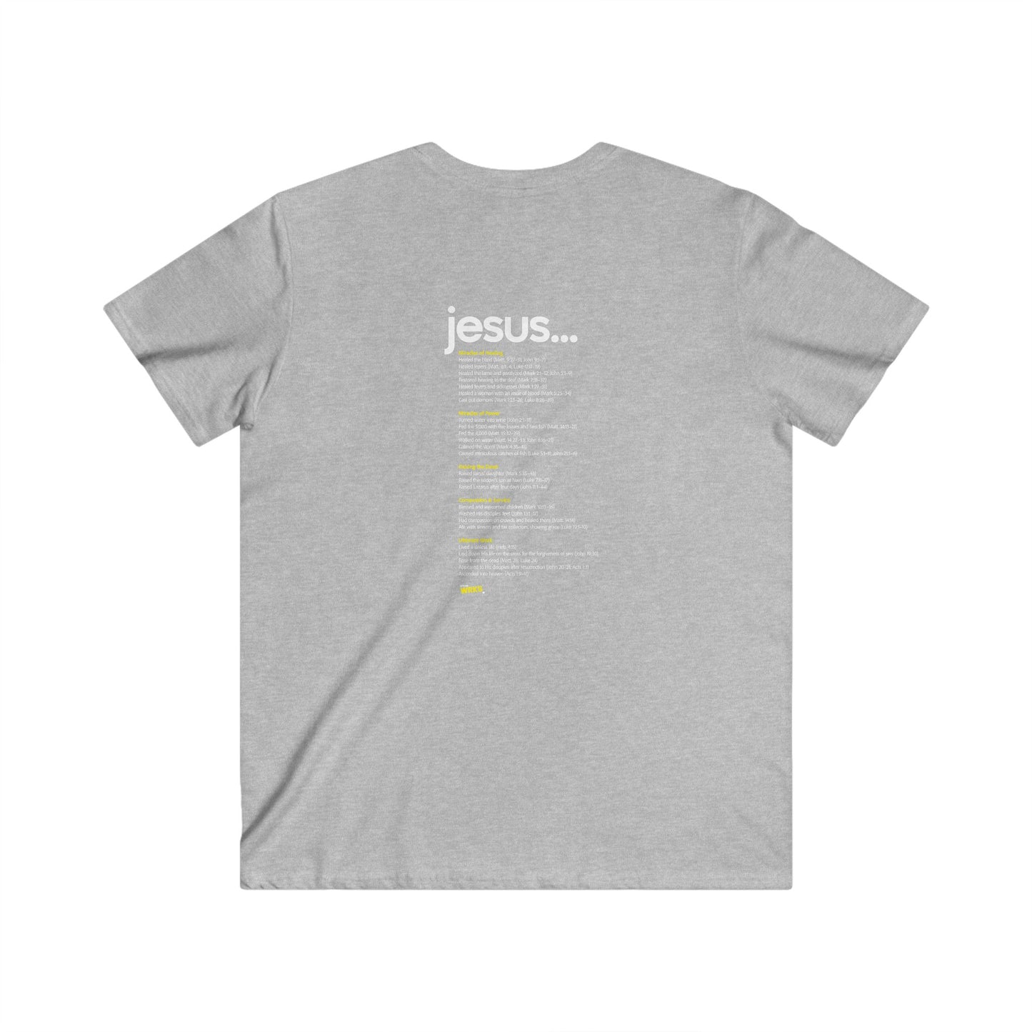 Modern Christian V-Neck Tee - Greater WRKS, Inspirational Apparel for Men, Faith-Based Gift, Casual Wear, Church Events, Unique Style