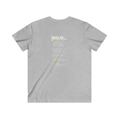 Modern Christian V-Neck Tee - Greater WRKS, Inspirational Apparel for Men, Faith-Based Gift, Casual Wear, Church Events, Unique Style