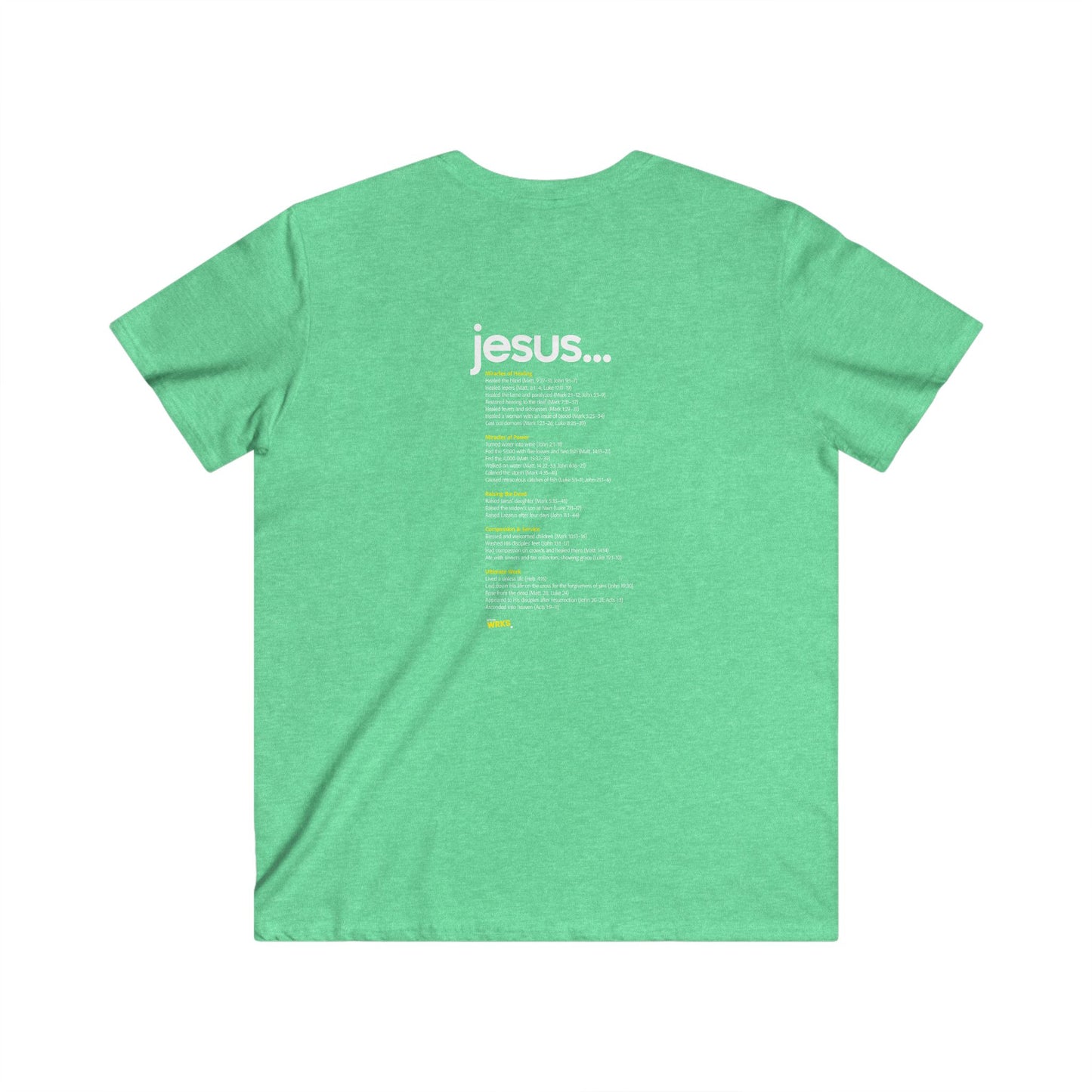 Modern Christian V-Neck Tee - Greater WRKS, Inspirational Apparel for Men, Faith-Based Gift, Casual Wear, Church Events, Unique Style