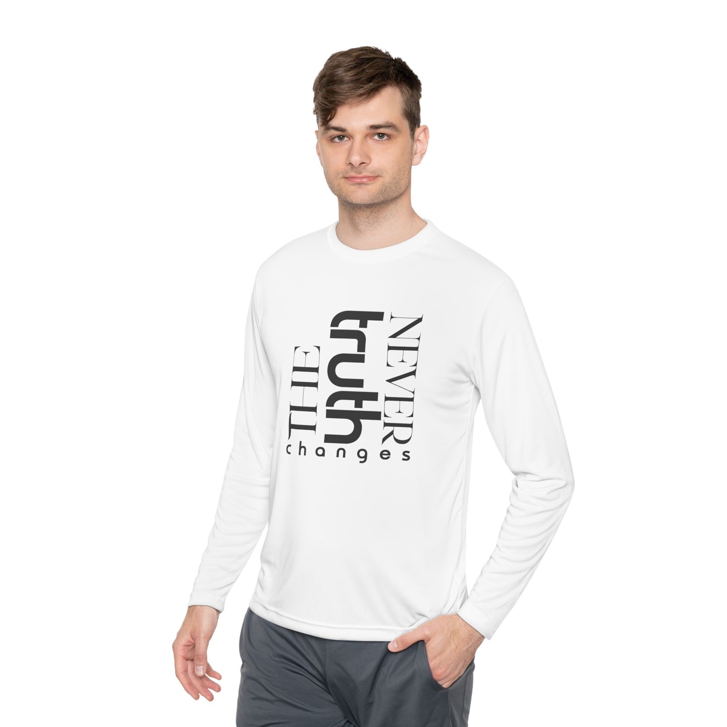 Inspirational Unisex Long Sleeve Tee - 'Truth Never Changes', Faith Apparel, Gifts for Believers, Christian Clothing, Everyday Wear