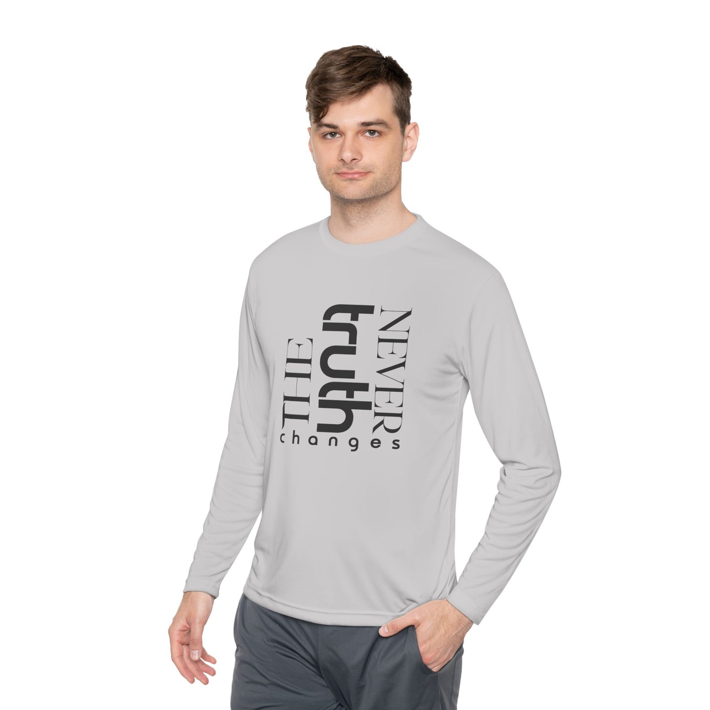 Inspirational Unisex Long Sleeve Tee - 'Truth Never Changes', Faith Apparel, Gifts for Believers, Christian Clothing, Everyday Wear