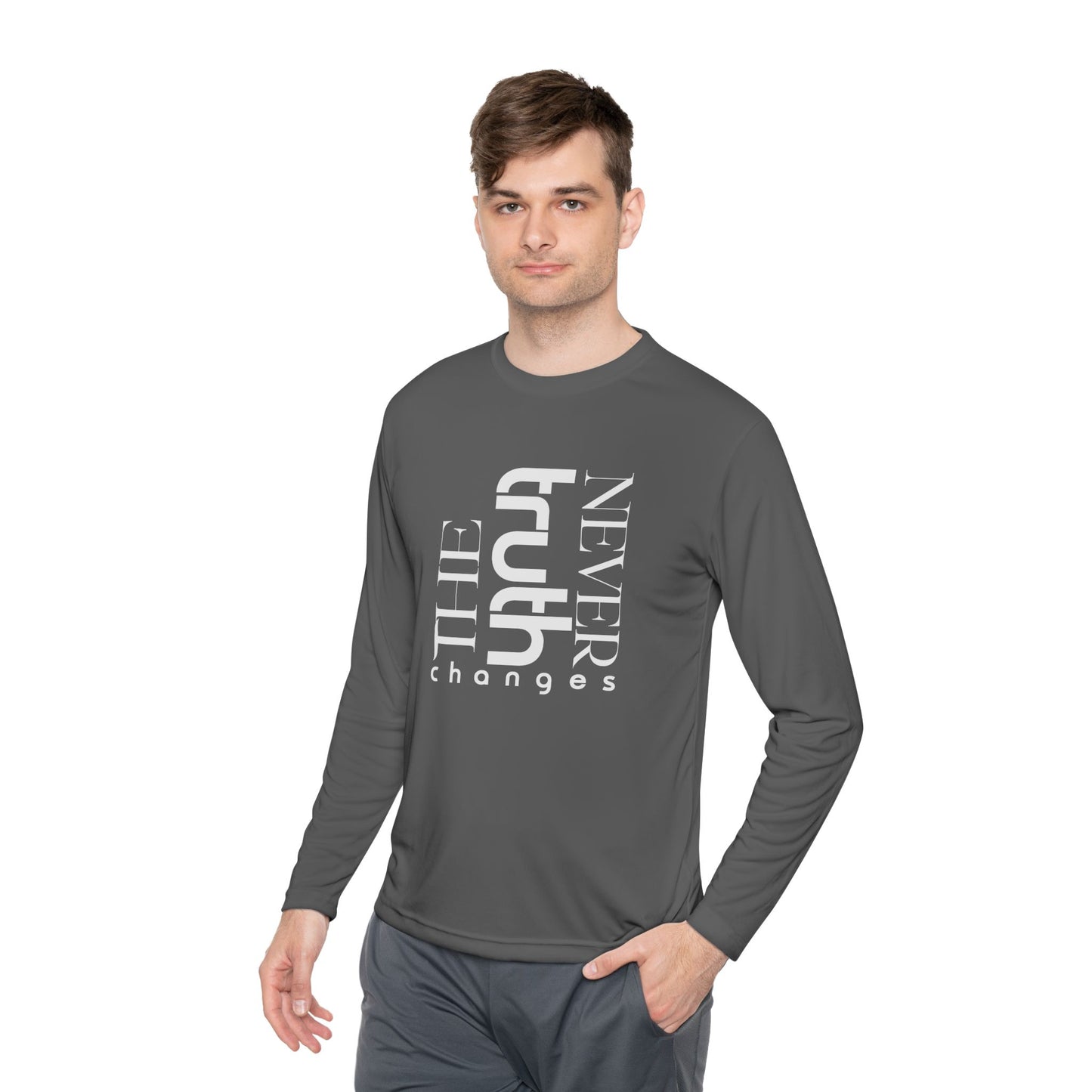 Inspirational Unisex Long Sleeve Tee - 'Truth Never Changes', Faith Apparel, Gifts for Believers, Christian Clothing, Everyday Wear