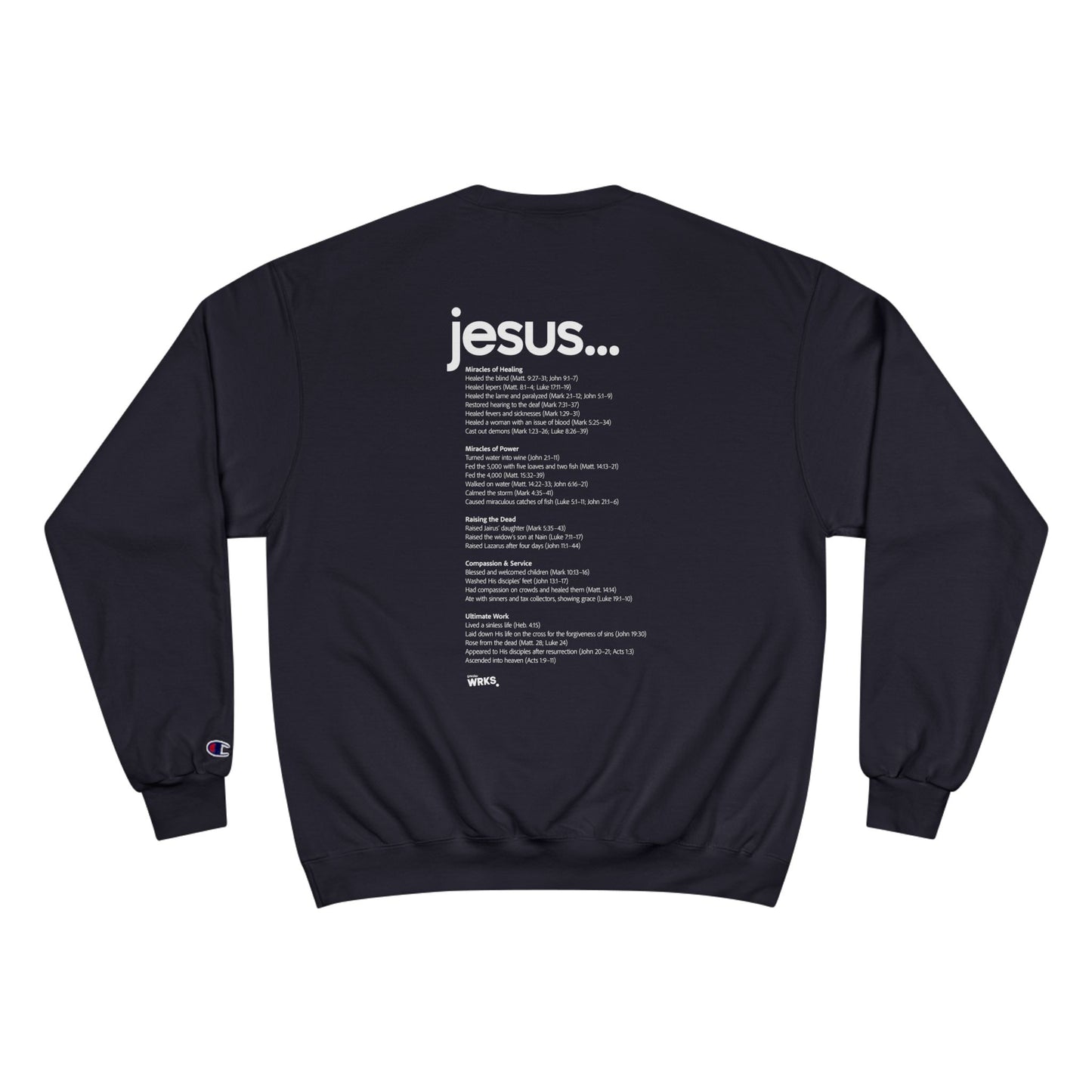 Champion Sweatshirt with Inspirational Message | Cozy Religious Apparel for Spiritual Growth, Faith-Based Gift, Unisex Fashion