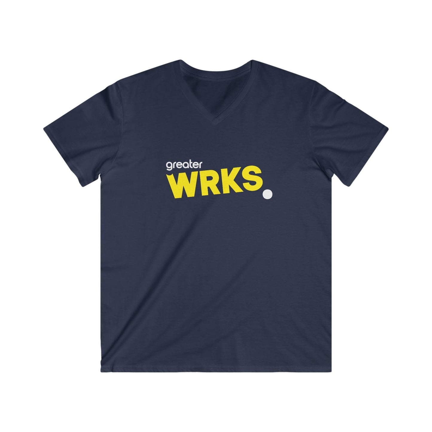 Modern Christian V-Neck Tee - Greater WRKS, Inspirational Apparel for Men, Faith-Based Gift, Casual Wear, Church Events, Unique Style