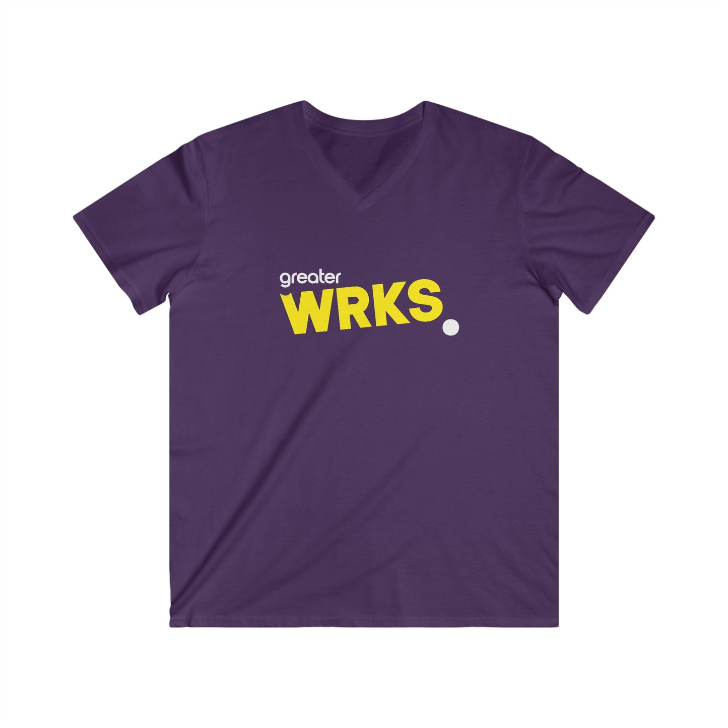 Modern Christian V-Neck Tee - Greater WRKS, Inspirational Apparel for Men, Faith-Based Gift, Casual Wear, Church Events, Unique Style