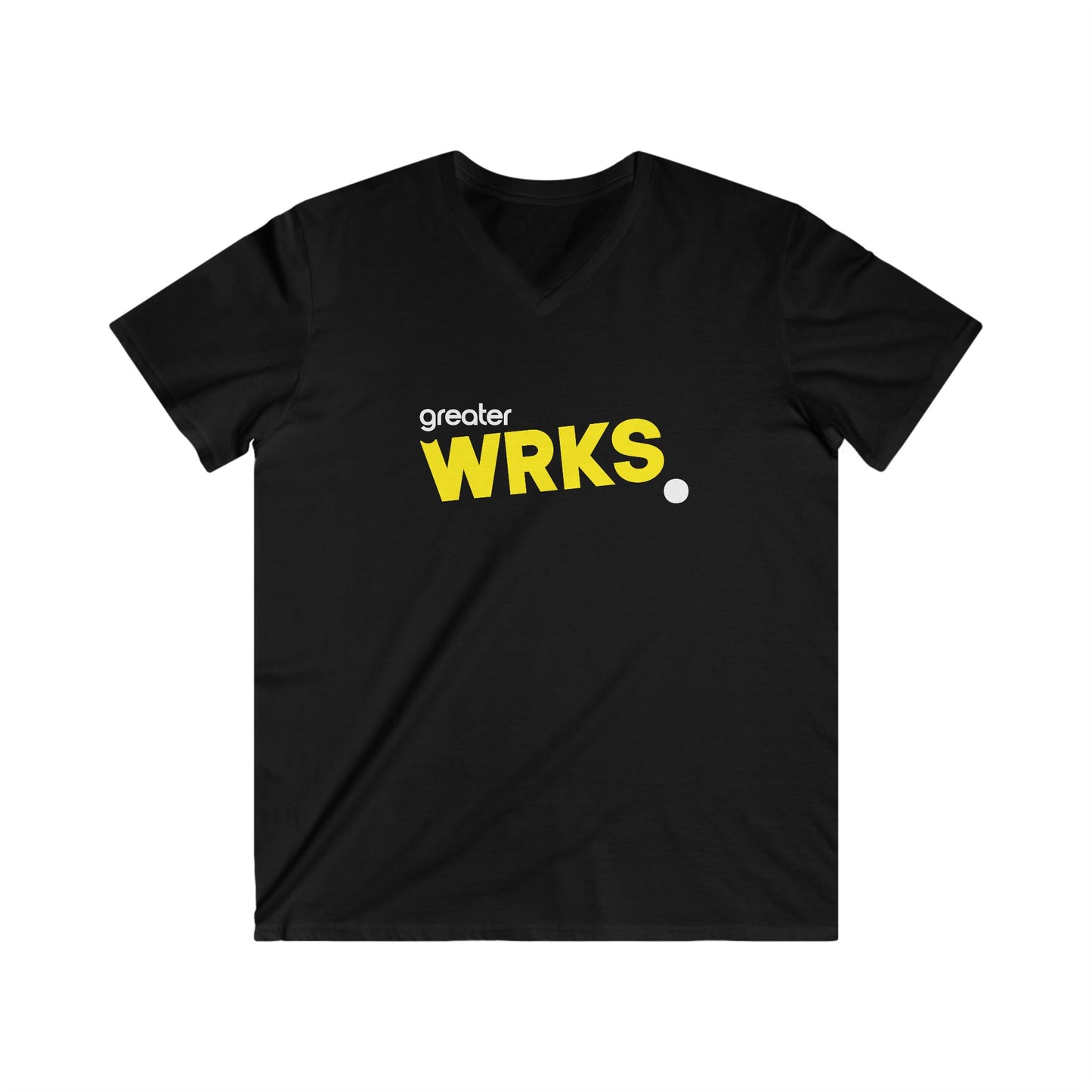 Modern Christian V-Neck Tee - Greater WRKS, Inspirational Apparel for Men, Faith-Based Gift, Casual Wear, Church Events, Unique Style