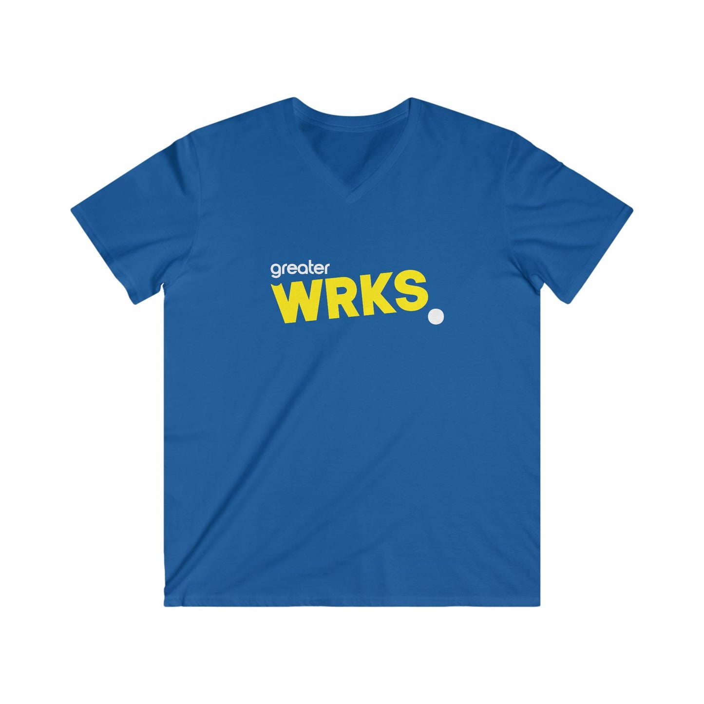 Modern Christian V-Neck Tee - Greater WRKS, Inspirational Apparel for Men, Faith-Based Gift, Casual Wear, Church Events, Unique Style