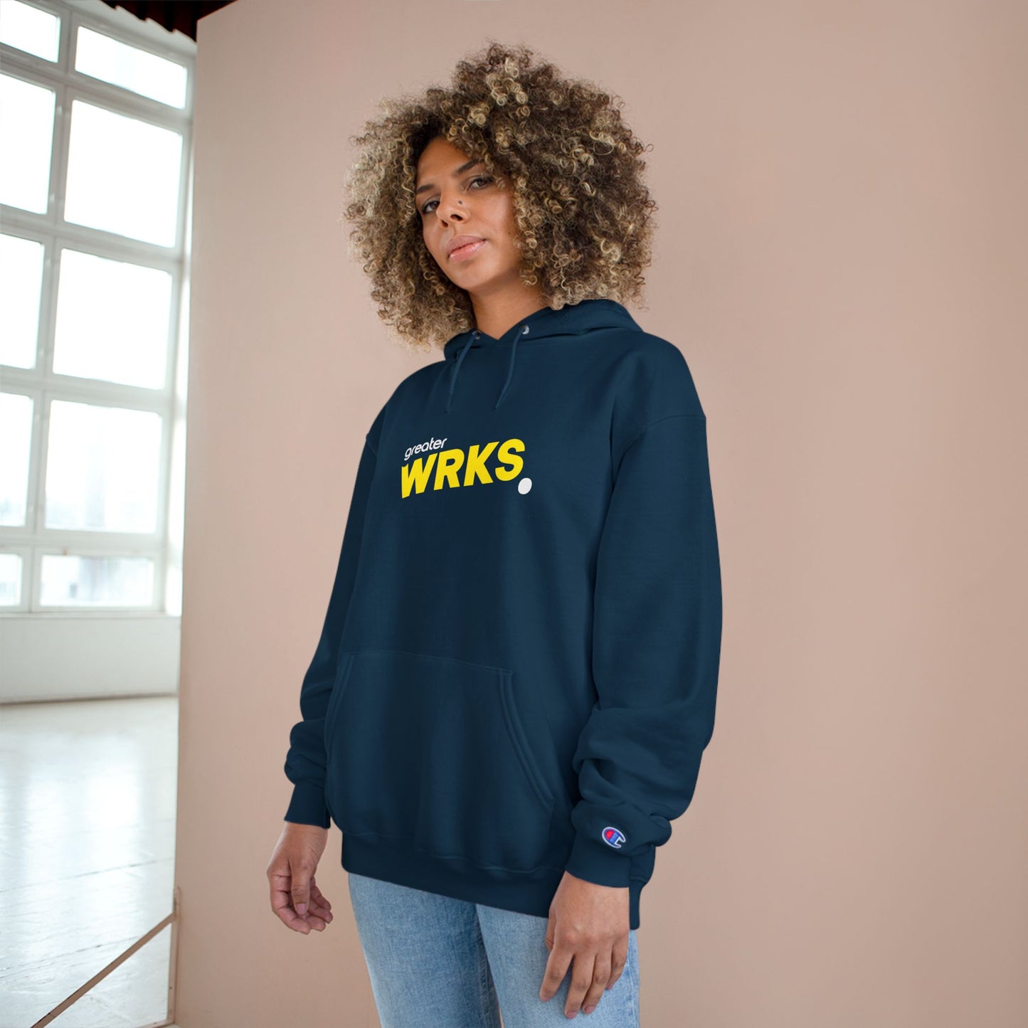 Stylish WRKS Hoodie - Trendy Champion Apparel for Everyday Comfort, Casual Wear, Gift for Friends, Streetwear Fashion, Cozy Layering