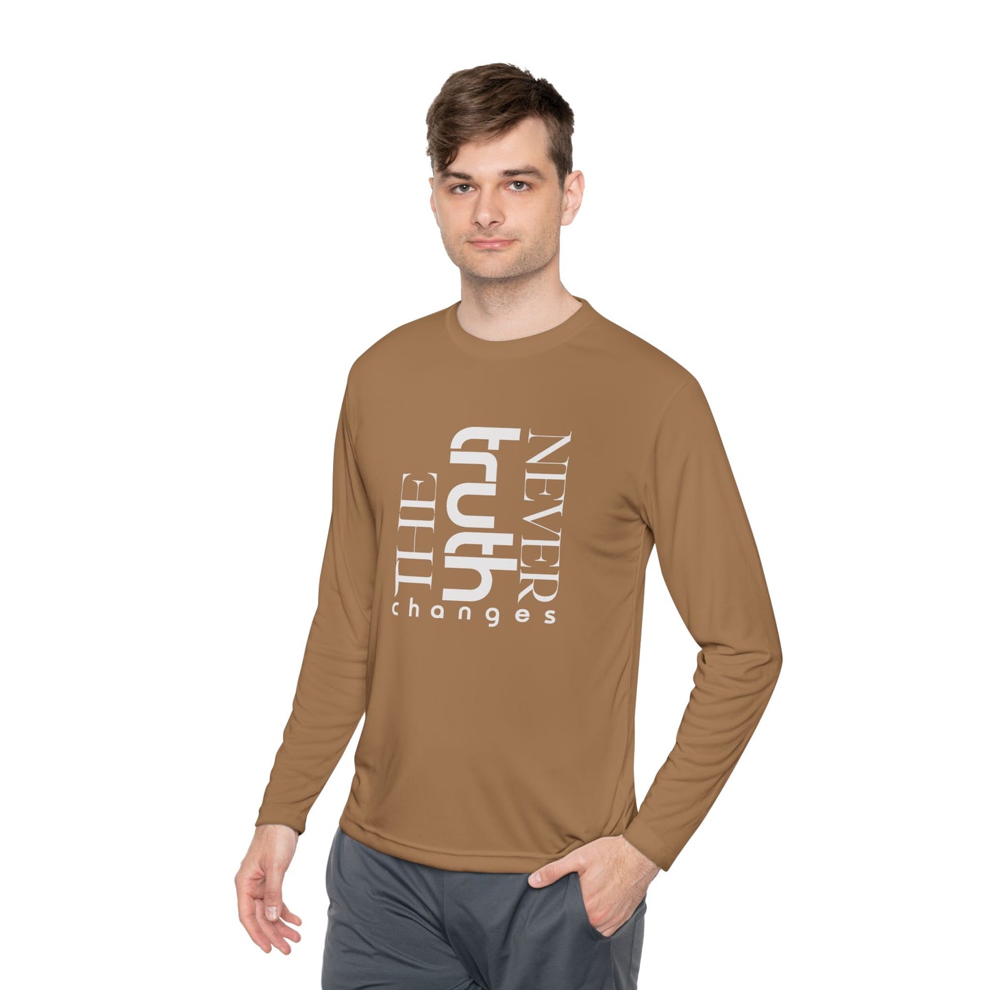 Inspirational Unisex Long Sleeve Tee - 'Truth Never Changes', Faith Apparel, Gifts for Believers, Christian Clothing, Everyday Wear