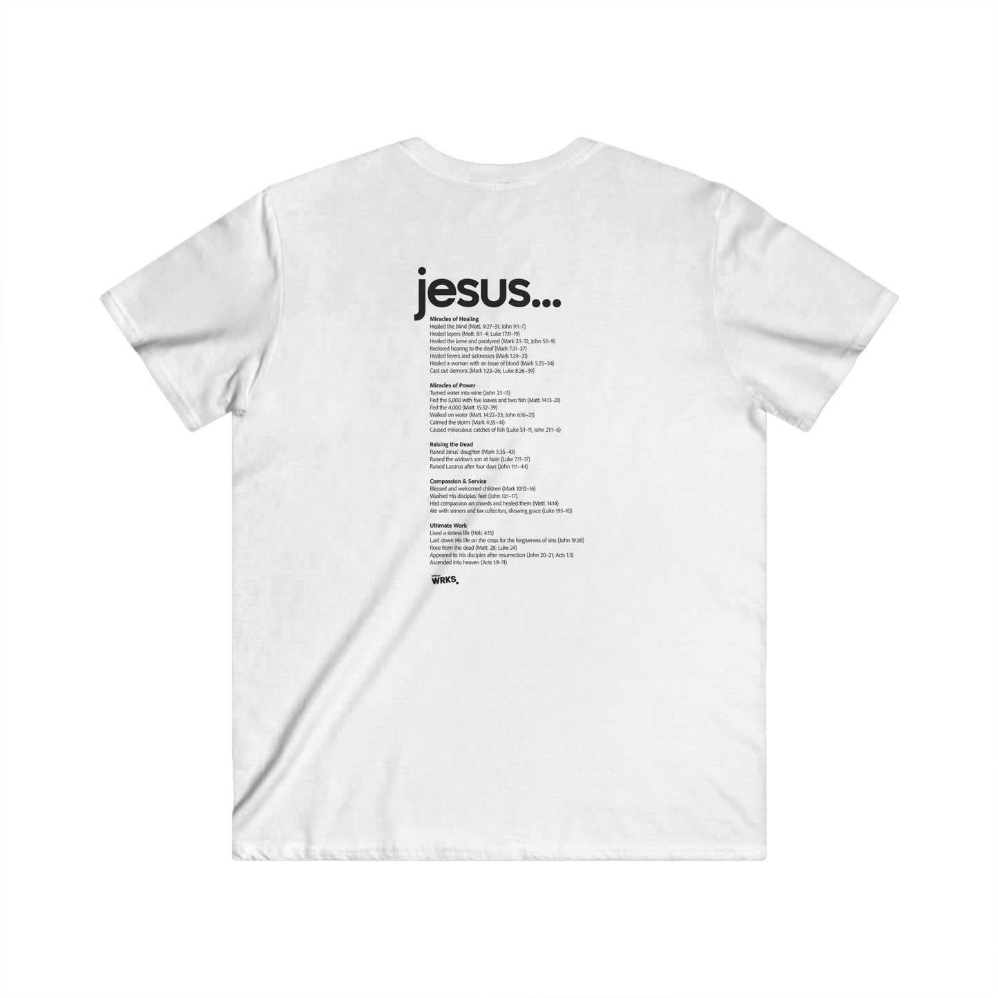 Modern Christian V-Neck Tee - Greater WRKS, Inspirational Apparel for Men, Faith-Based Gift, Casual Wear, Church Events, Unique Style