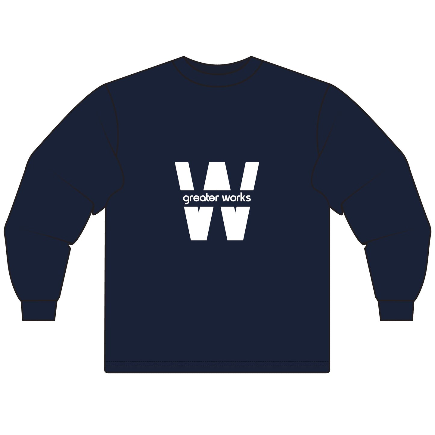 Stylish Unisex Long Sleeve T-Shirt with 'W' Design, Casual Wear, Gift for Him/Her, Inspirational Quote Tee, Everyday Comfort