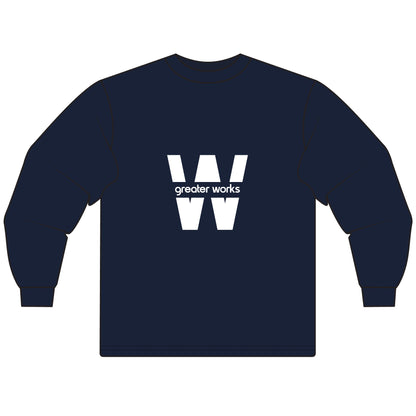 Stylish Unisex Long Sleeve T-Shirt with 'W' Design, Casual Wear, Gift for Him/Her, Inspirational Quote Tee, Everyday Comfort