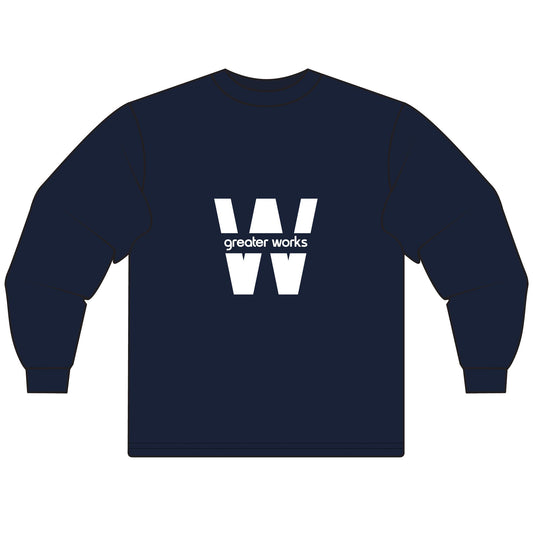 Stylish Unisex Long Sleeve T-Shirt with 'W' Design, Casual Wear, Gift for Him/Her, Inspirational Quote Tee, Everyday Comfort
