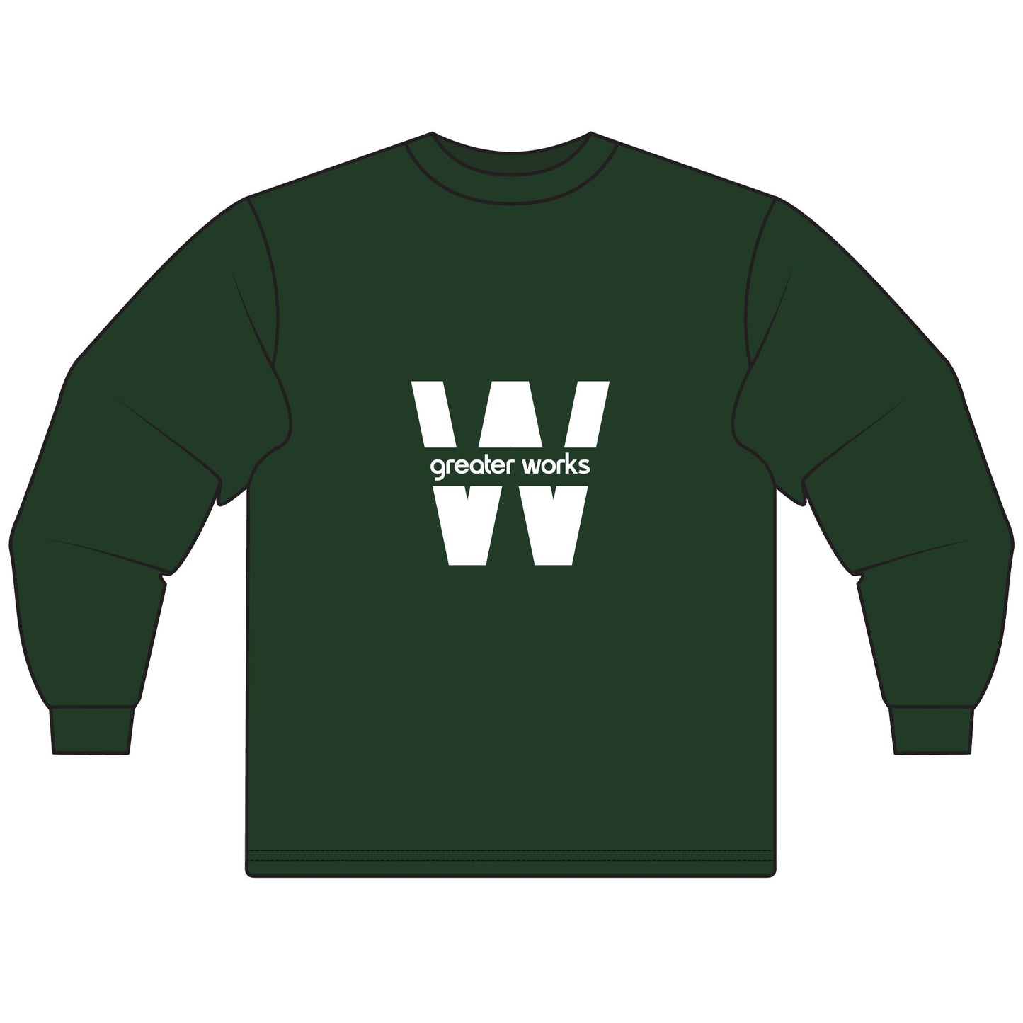 Stylish Unisex Long Sleeve T-Shirt with 'W' Design, Casual Wear, Gift for Him/Her, Inspirational Quote Tee, Everyday Comfort