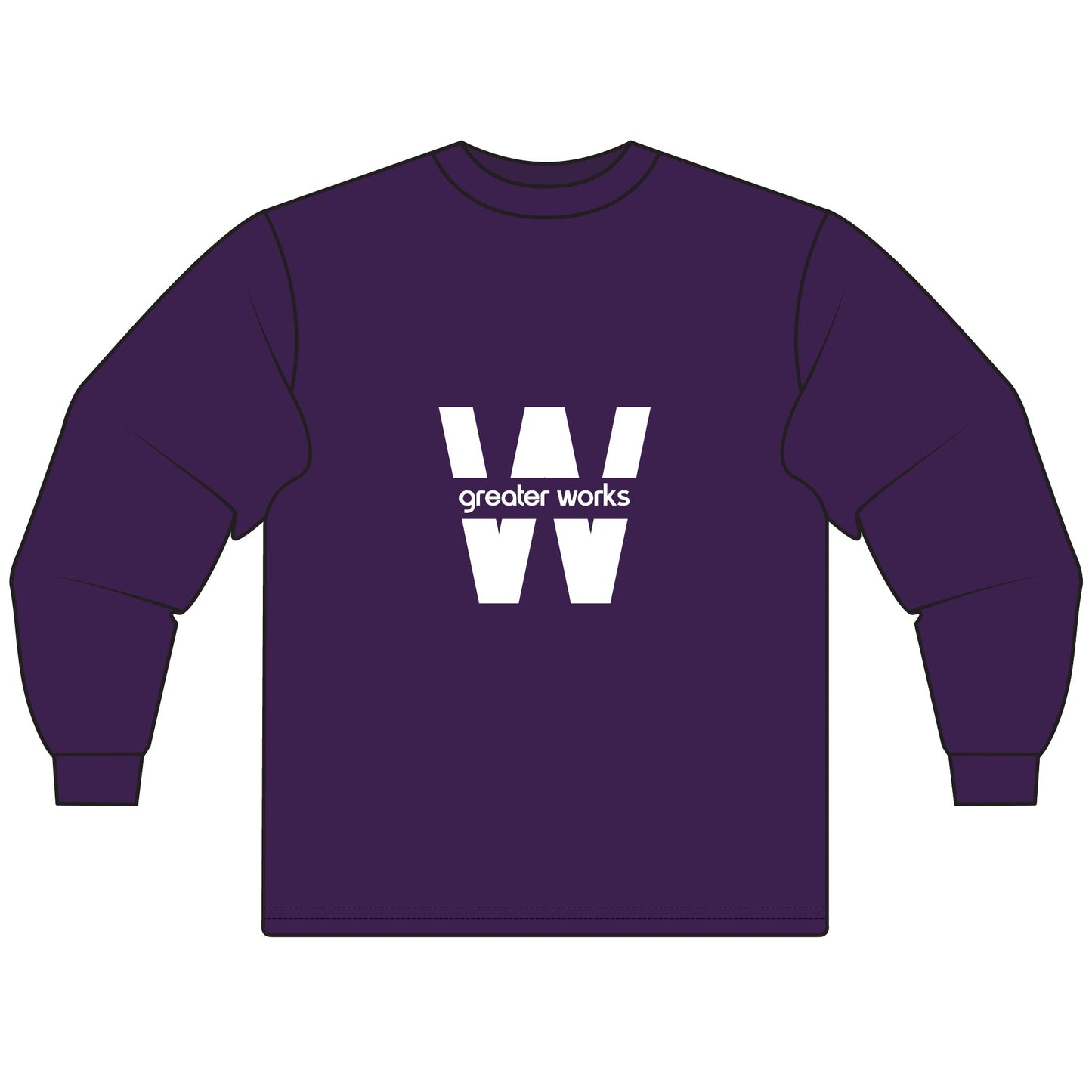 Stylish Unisex Long Sleeve T-Shirt with 'W' Design, Casual Wear, Gift for Him/Her, Inspirational Quote Tee, Everyday Comfort