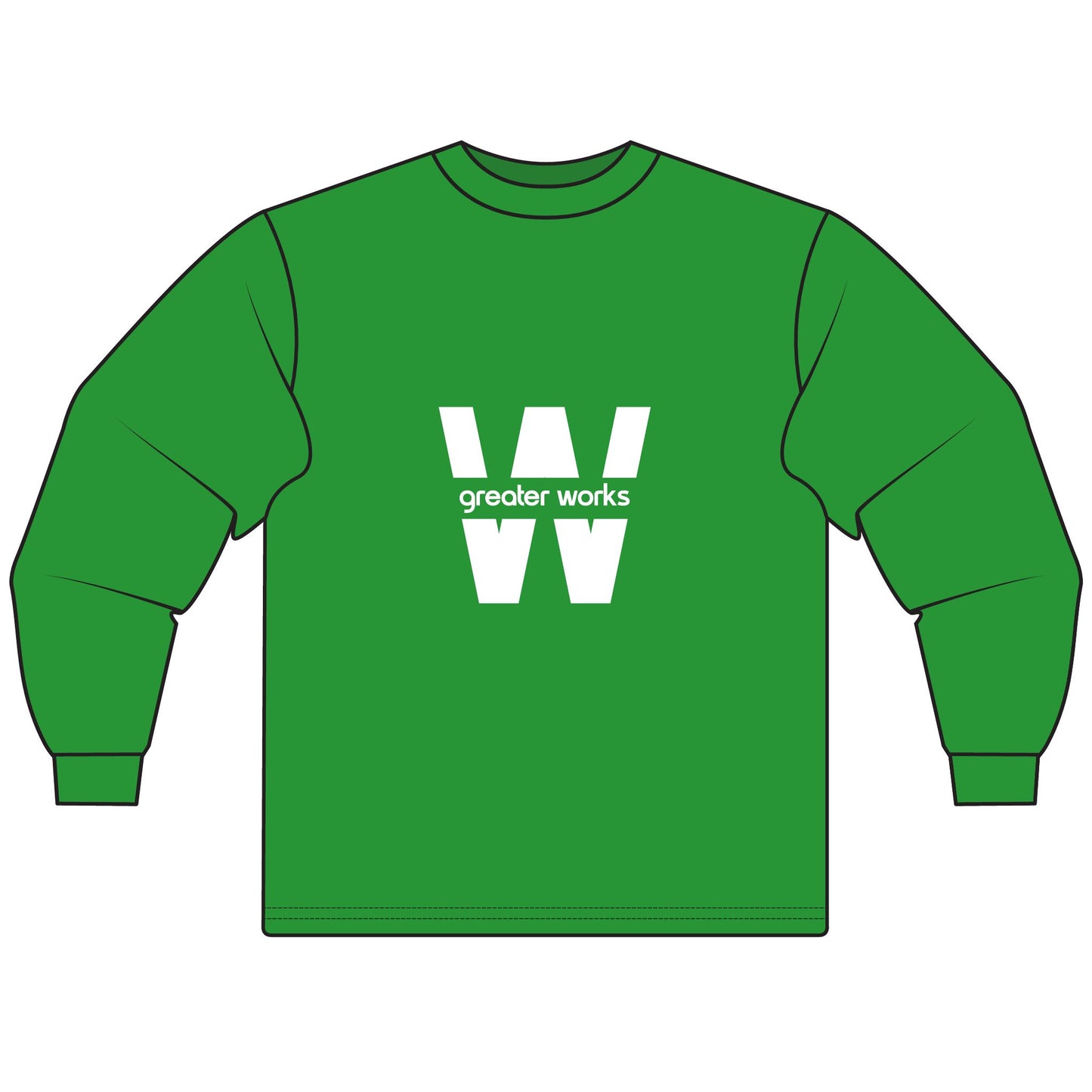 Stylish Unisex Long Sleeve T-Shirt with 'W' Design, Casual Wear, Gift for Him/Her, Inspirational Quote Tee, Everyday Comfort