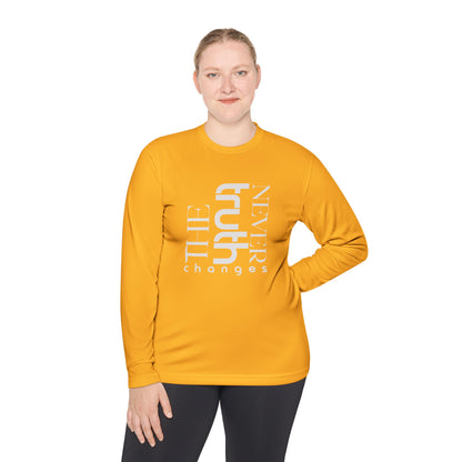 Inspirational Unisex Long Sleeve Tee - 'Truth Never Changes', Faith Apparel, Gifts for Believers, Christian Clothing, Everyday Wear