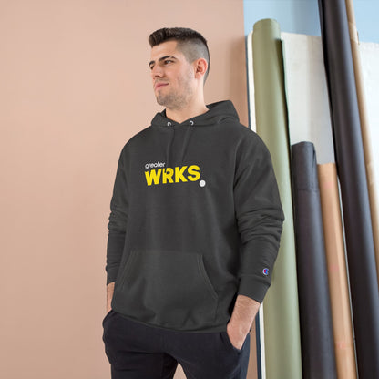 Stylish WRKS Hoodie - Trendy Champion Apparel for Everyday Comfort, Casual Wear, Gift for Friends, Streetwear Fashion, Cozy Layering