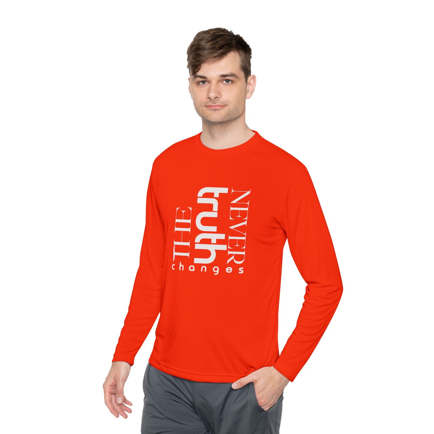 Inspirational Unisex Long Sleeve Tee - 'Truth Never Changes', Faith Apparel, Gifts for Believers, Christian Clothing, Everyday Wear
