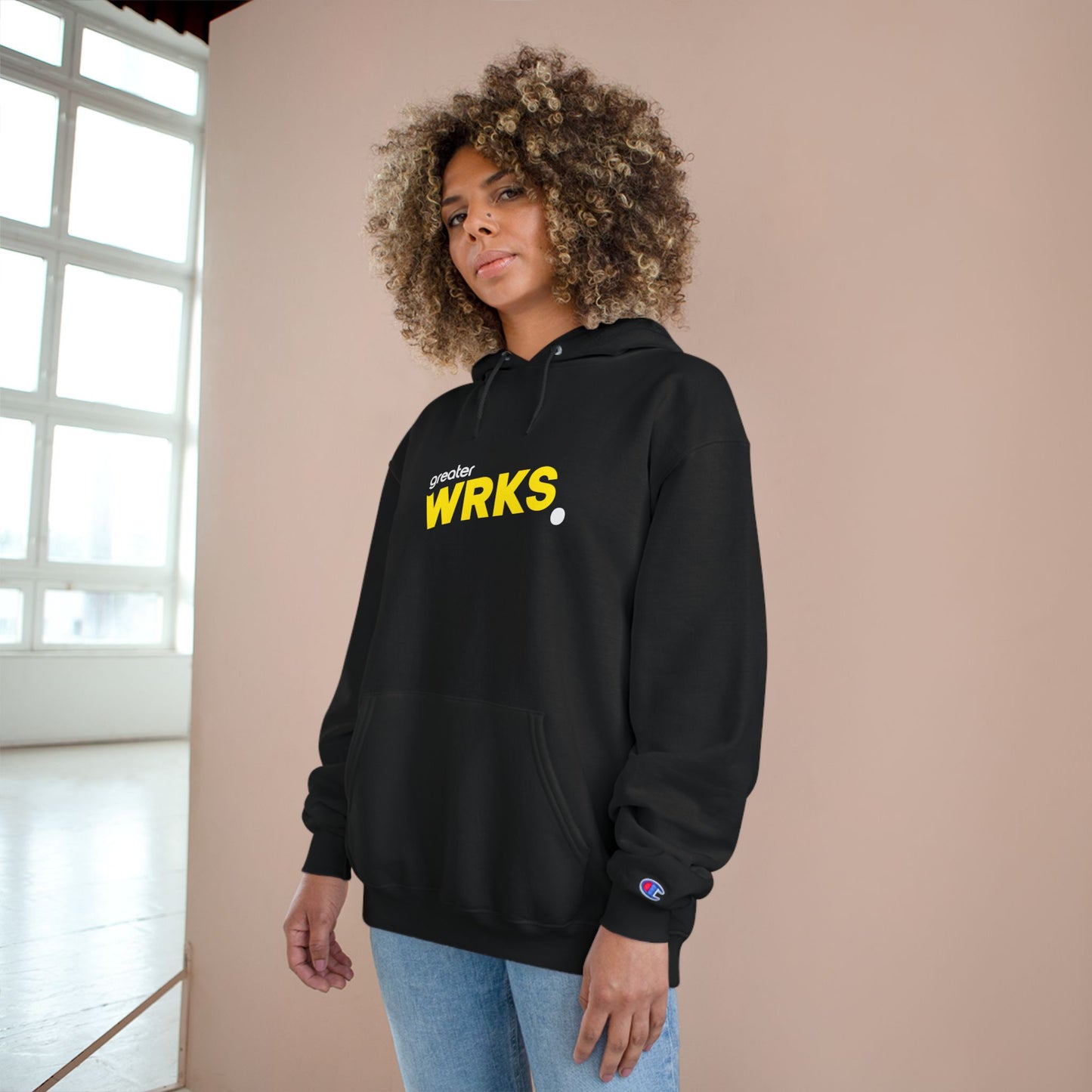 Stylish WRKS Hoodie - Trendy Champion Apparel for Everyday Comfort, Casual Wear, Gift for Friends, Streetwear Fashion, Cozy Layering