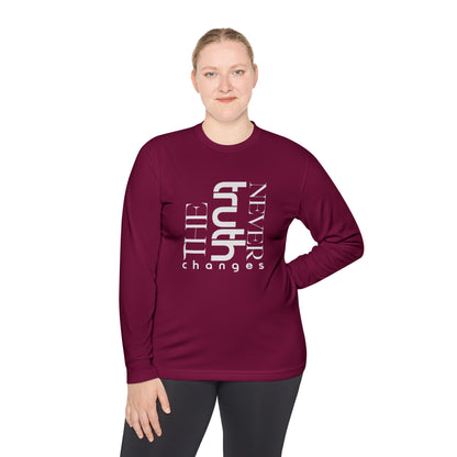 Inspirational Unisex Long Sleeve Tee - 'Truth Never Changes', Faith Apparel, Gifts for Believers, Christian Clothing, Everyday Wear
