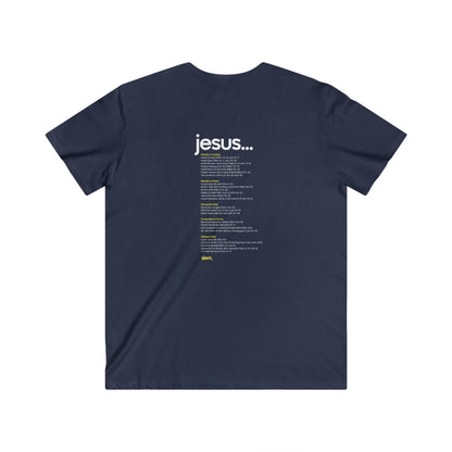 Modern Christian V-Neck Tee - Greater WRKS, Inspirational Apparel for Men, Faith-Based Gift, Casual Wear, Church Events, Unique Style
