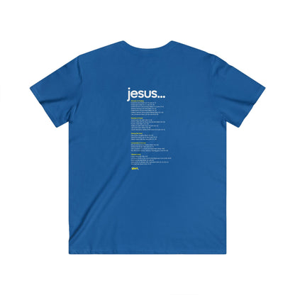 Modern Christian V-Neck Tee - Greater WRKS, Inspirational Apparel for Men, Faith-Based Gift, Casual Wear, Church Events, Unique Style