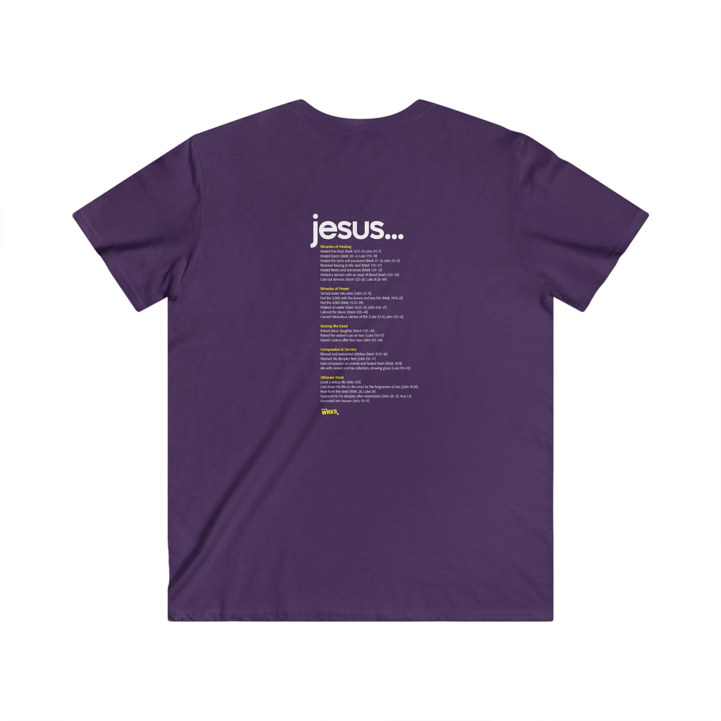 Modern Christian V-Neck Tee - Greater WRKS, Inspirational Apparel for Men, Faith-Based Gift, Casual Wear, Church Events, Unique Style
