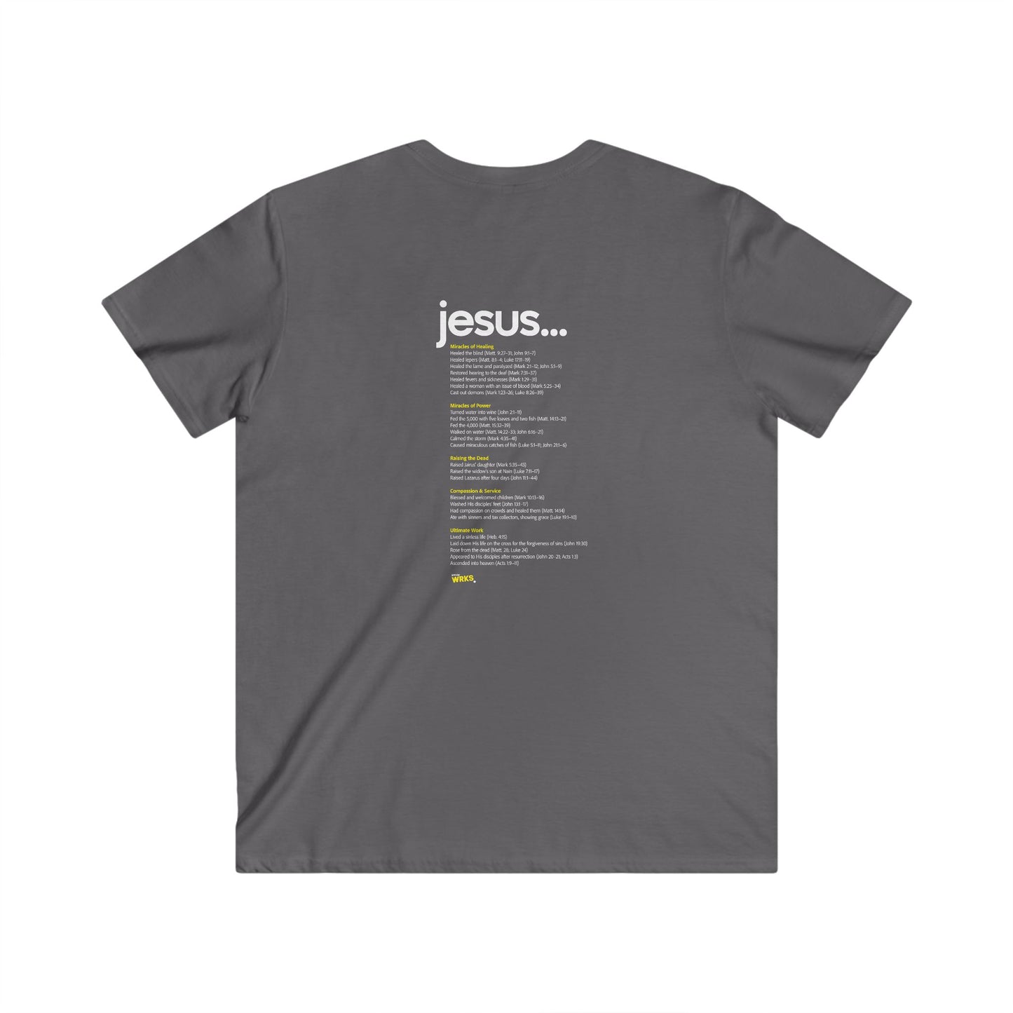 Modern Christian V-Neck Tee - Greater WRKS, Inspirational Apparel for Men, Faith-Based Gift, Casual Wear, Church Events, Unique Style