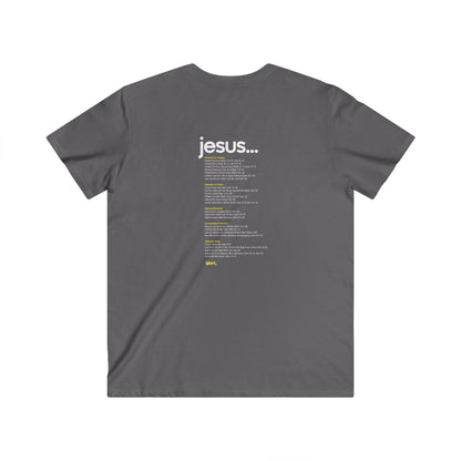 Modern Christian V-Neck Tee - Greater WRKS, Inspirational Apparel for Men, Faith-Based Gift, Casual Wear, Church Events, Unique Style